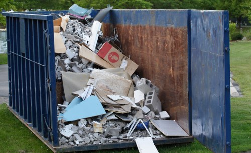Professional team removing office furniture