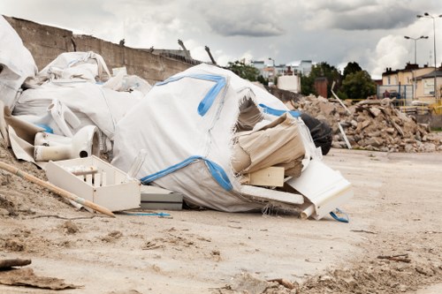 Waste collection truck in Thamesmead area