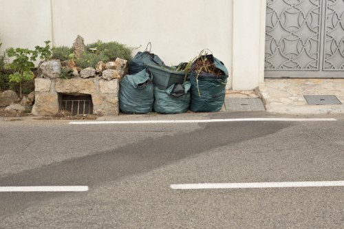 Residential waste disposal bins in Thamesmead